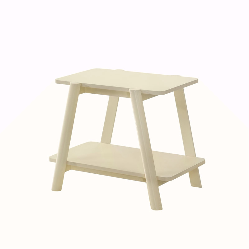 Metz Mid-Century Modern Wood Shelf End Table