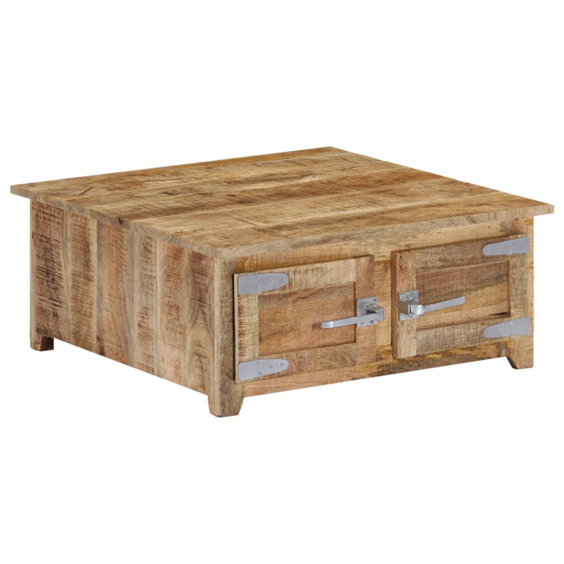 Peter Solid Wood Frame Single Coffee Table with Storage