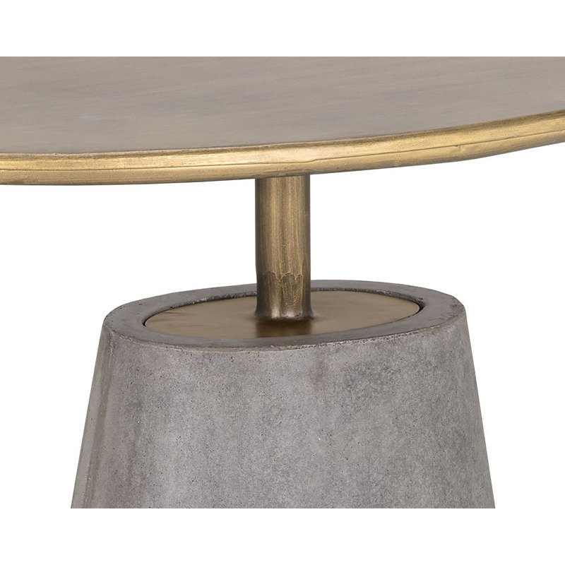 Stainless Steel Top End Table - Gold, Gray