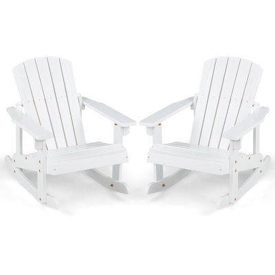 Ahona Fir Rocking Outdoor Adirondack Chair Set by Highland Dunes