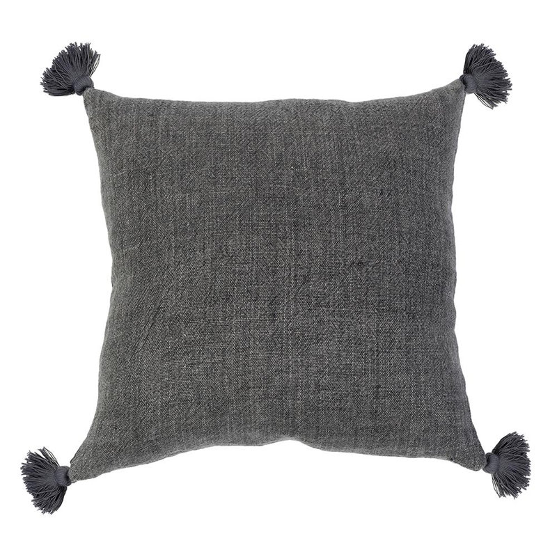 Montauk Square Pillow Cover & Insert, Charcoal