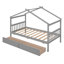 Lit simple en bois avec tiroirs, noyer-115264537