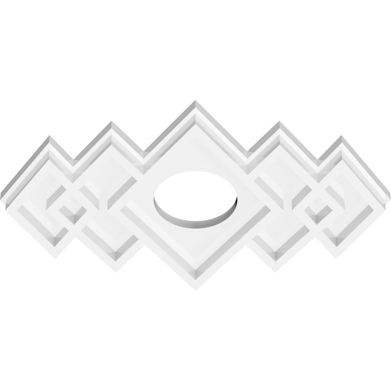 Diamètre intérieur de médaillon contemporain en PVC de 3 po Zoe, H 9,375 po x l 14 po x P 1 po
