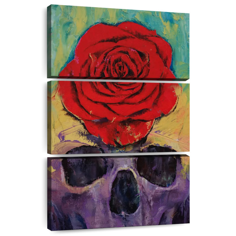 Hitzel Skull Rose, 32" H x 20" W