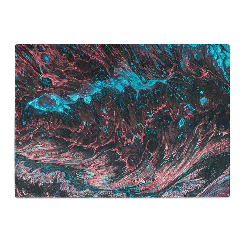 Glass Land of The World in Abstract Chopping Board, 39 cm W x 28.5 cm L