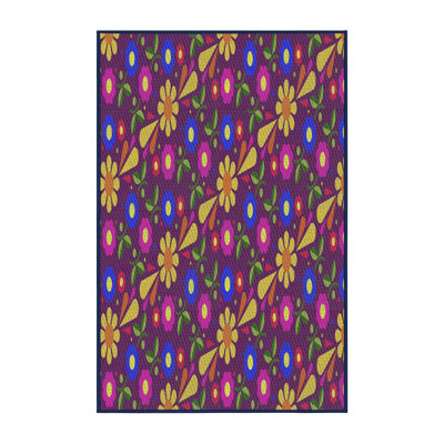 Tapis mauve / brun / rose Power Loom