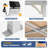 Meissalivve 12' X 16' Wall Mounted Gazebo, Outdoor Bbq Grill Gazebo With Side Shelf, Lean To Metal Awnings With Sloped Roof, Heavy Duty Pergola For Backyard, Deck, White-118211106-118211099