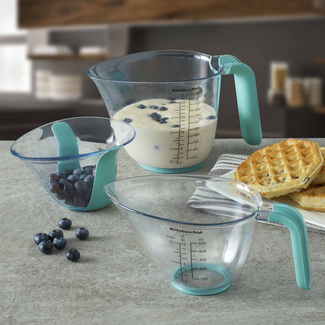 KitchenAid® Gourmet 3 Pieces Measuring Jugs, Aqua Sky KitchenAid®