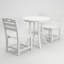 Ensemble de bar d'extérieur 3 pièces avec table ronde et 2 chaises-1707717754