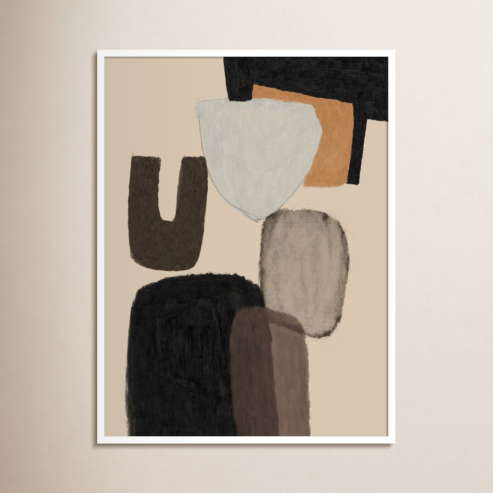 Everywhere Print by Dan Hobday, White, 41" H x 31" W