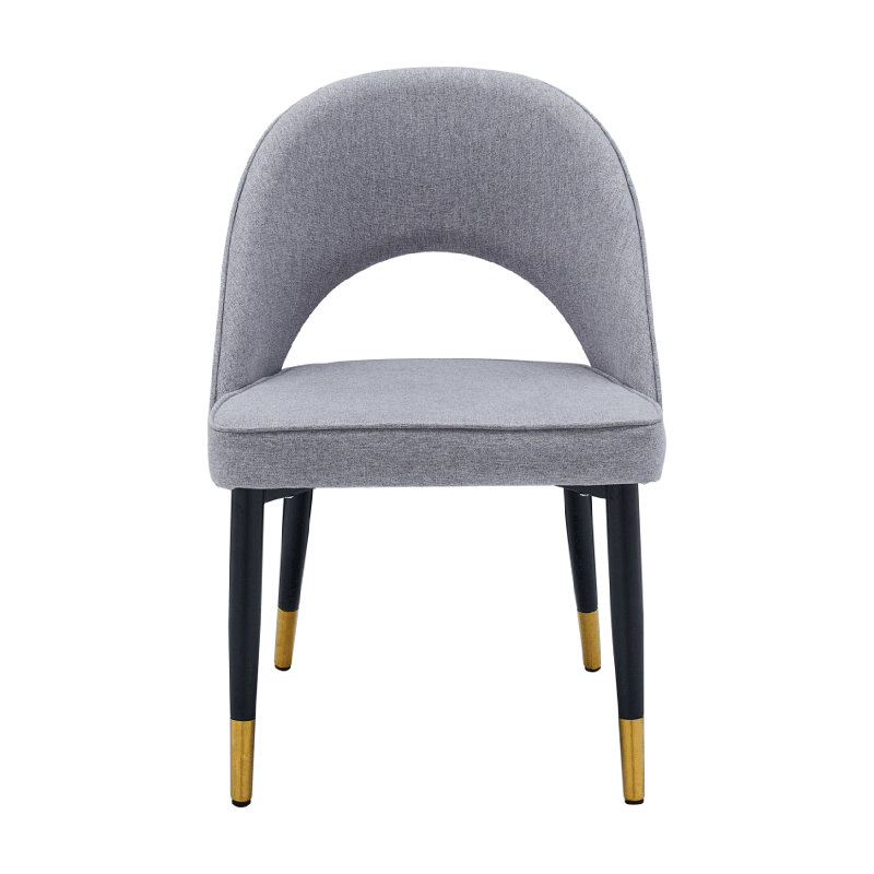 Chaise d'appoint rembourrée grise Rotherham