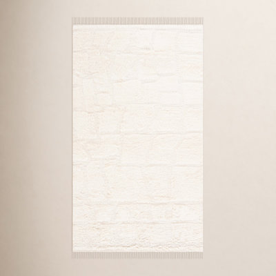 Azreal Ivory Hand-Woven Wool Rug
