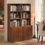 Bibliothèque 71 "en chêne avec portes, bibliothèque cannelée à 5 niveaux avec rangement pour bureau à domicile, salon-1367767267