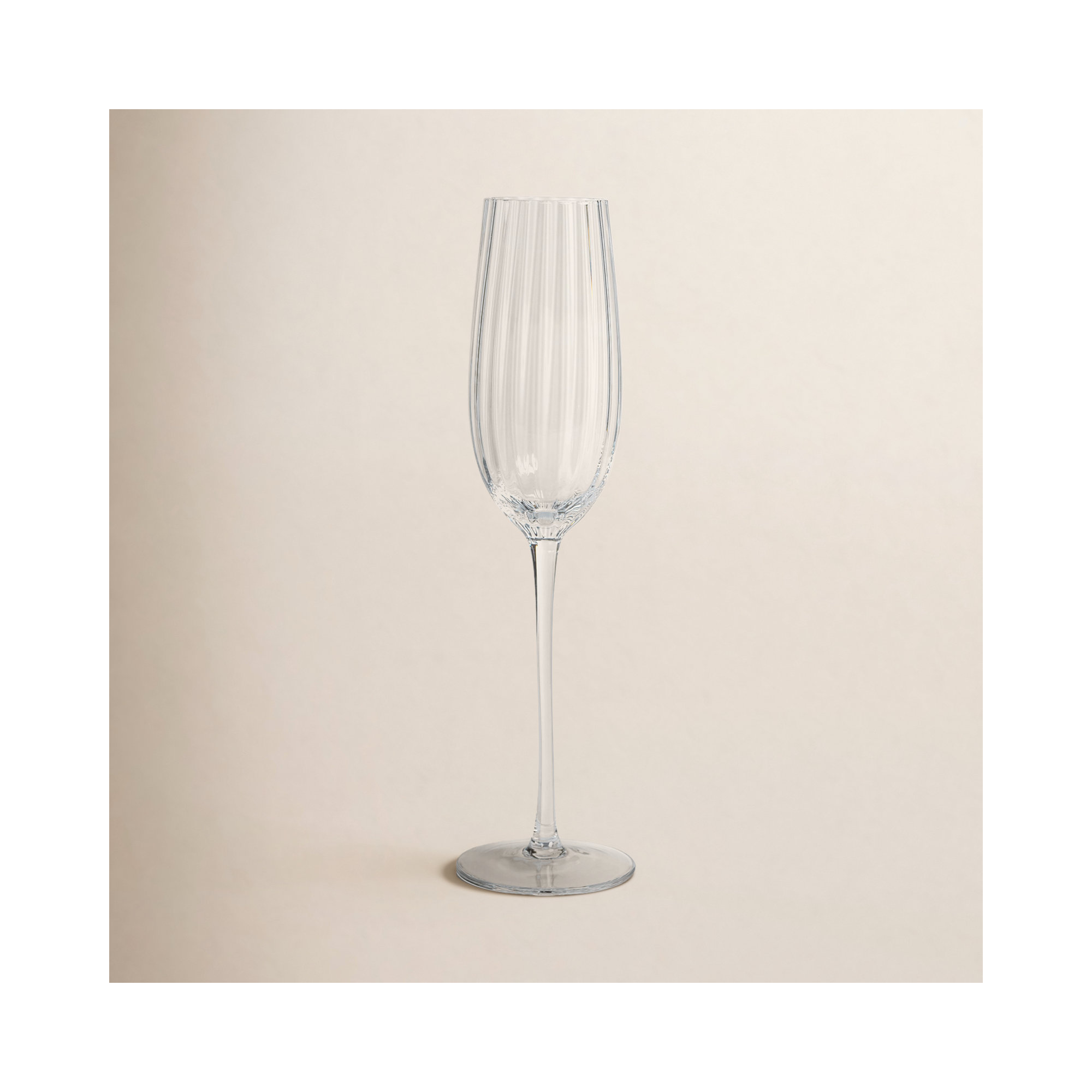 Malden Optic Champagne Flutes, Set of 4, Clear