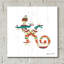  «Southwestern Vibes 5» par Farida Zaman, art mural en verre acrylique, 12 po x 12 po