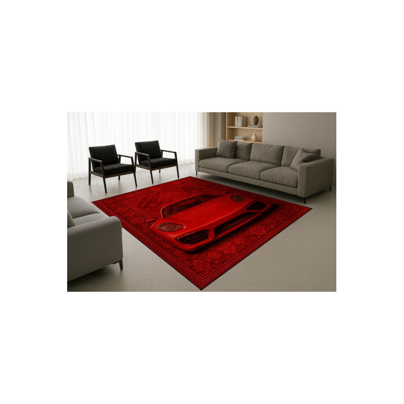 Tapis tissé à la main Mosso, 3'3" x 4'11"