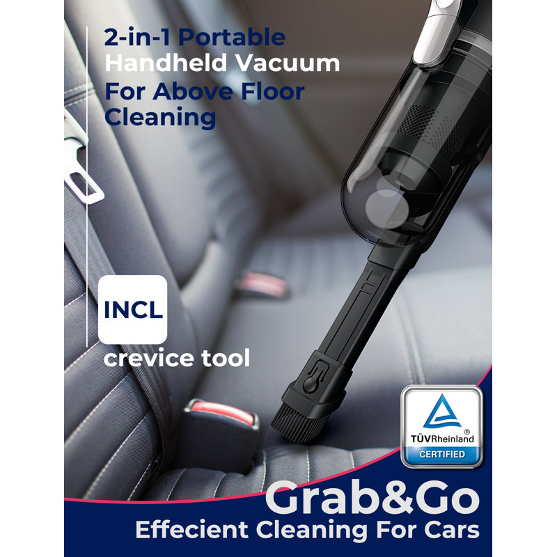 Roomie TEC SlimVac Pro Cordless Upright Vacuum Cleaner, Handheld with Powerful Suction, Ultra Lightweight, Multi-Surface Cleaning for Carpets, Hard Floors, Cars & More, Detachable Long-Lasting Battery & HEPA Filter