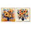 Boho jaune tournesol élégant I - ensemble d'art mural en toile tournesol-102580050-102580054