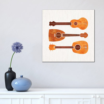 Hawaiian Ukuleles 1 Piece Wrapped Canvas Painting