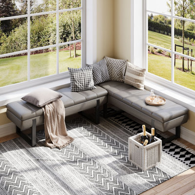 Donne 52'' Wide Leather upholstered Storage Bench