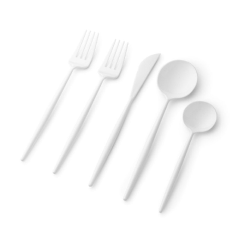 Disposable Noble Collection Flatware Set, White