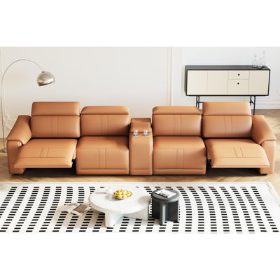 Brown Technical Leather , Power Reclining, 105 - 175 Angle Adjustment, High Resilience Foam, Modern Design And Quick Setup With Smooth Assembly