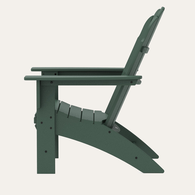 POLYWOOD Vineyard Curveback Resin Adirondack Chair, Green