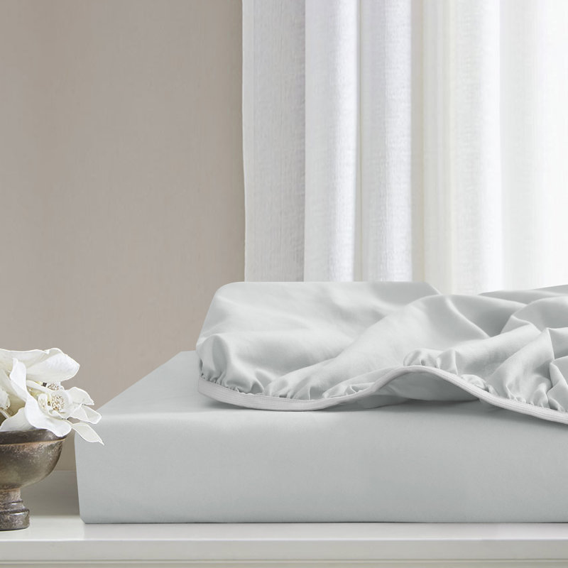 Light Gray Full Deep Pocket Microfiber Fitted Sheet