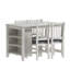 Ensemble de table de salle à manger 5 pièces en bois massif 5 pièces et 4 chaises-1138607936