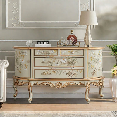 Buffet décoratif moderne simple en bois peint