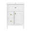 Meuble-lavabo 24 po avec lavabo blanc, meuble-lavabo avec un tiroir rabattable et deux tiroirs, tablette réglable-662345272