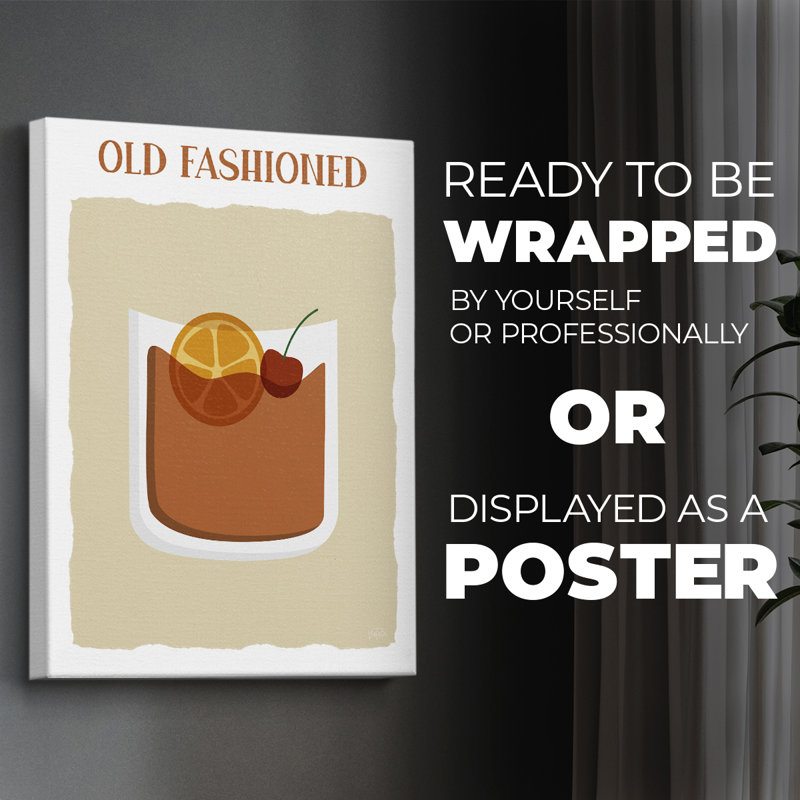 Old Fashioned - Impression sur toile seulement - NON-CADRE, H 18 po x l 12 po