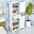 Luxurious Wood Bathroom Storage Cabinet with Adjustable Shelves-706862613-730963306