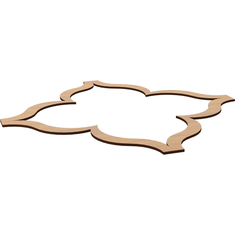 Charpente de plafond décorative May, Noyer blanc, H 33 po x l 33 po x P 0,375 po