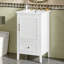 Meuble-lavabo de salle de bain avec lavabo, tiroir à deux tiroirs, tablette ajustable en bois massif et panneau de fibres à densité moyenne pour un rangement durable et élégant