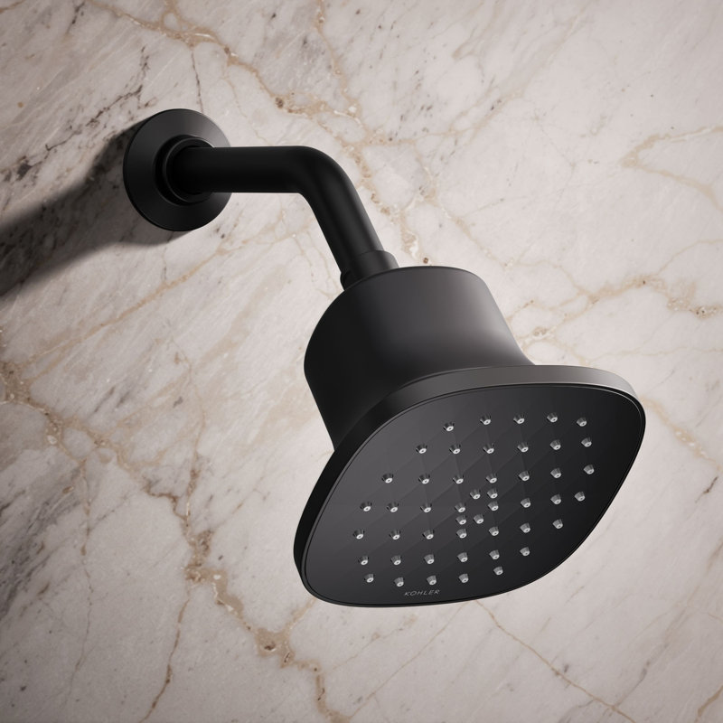 Pomme de douche filtrée à fonction unique Cinq, 1,75 gal / min, Noir mat