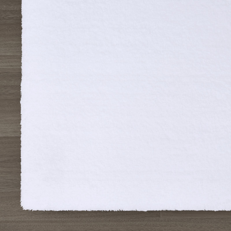 Tapis pour salle de bain Marshmallow, L 72 po x l 24 po, Blanc