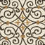 Tapis ivoire / brun foncé en laine crocheté à la main Helena-74844220