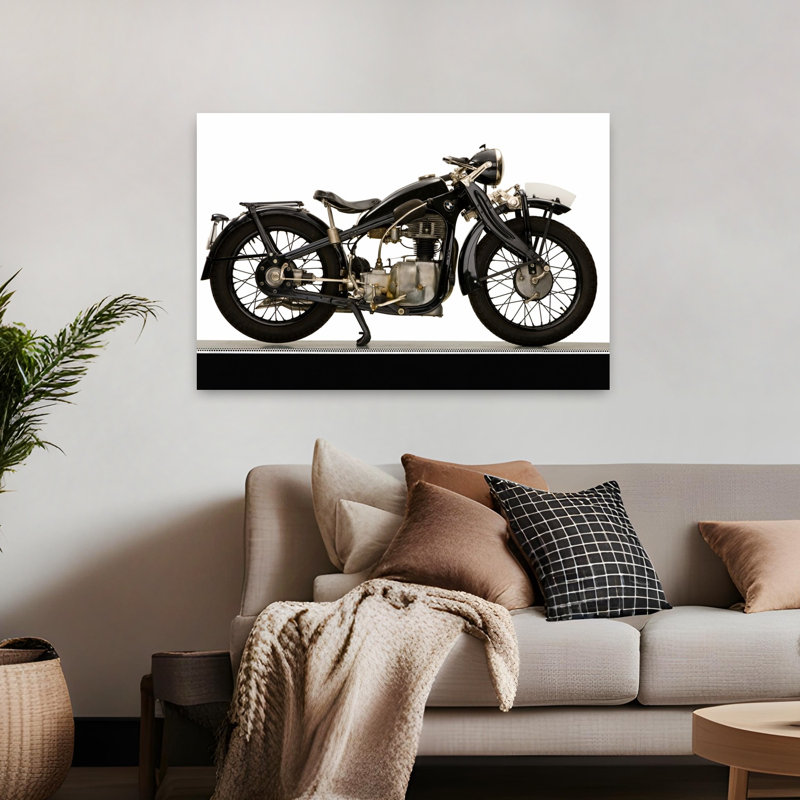 «1933 Bmw 398Cc R4 Classic Abstract Landscape Nature», art mural, H 32 po x l 48 po