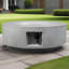 Foyer de table au gaz propane 30 po, foyer rond en béton de 50 000 BTU pour terrasse extérieure - gris clair