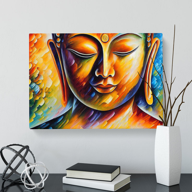 Buddha - Wrapped Canvas, 40cm H x 60cm W x 3cm D