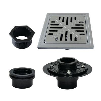 Kingston Brass Watercourse 6-Inch Square Shower Drain