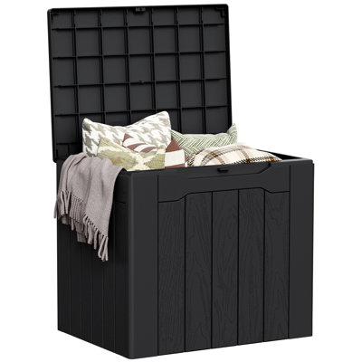 30 Gallon Waterproof Lockable Outdoor Resin Deck Box