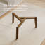 Table basse avec plateau en verre et structure en bois massif
