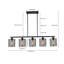 Luminaire suspendu linéaire contemporain 5 lumières