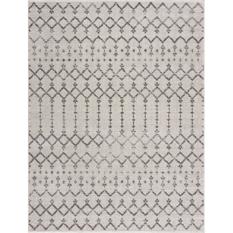 Tapis beige / noir à motif géométrique Mcgrane, Rectangle 7 pi 10 po x 10 pi