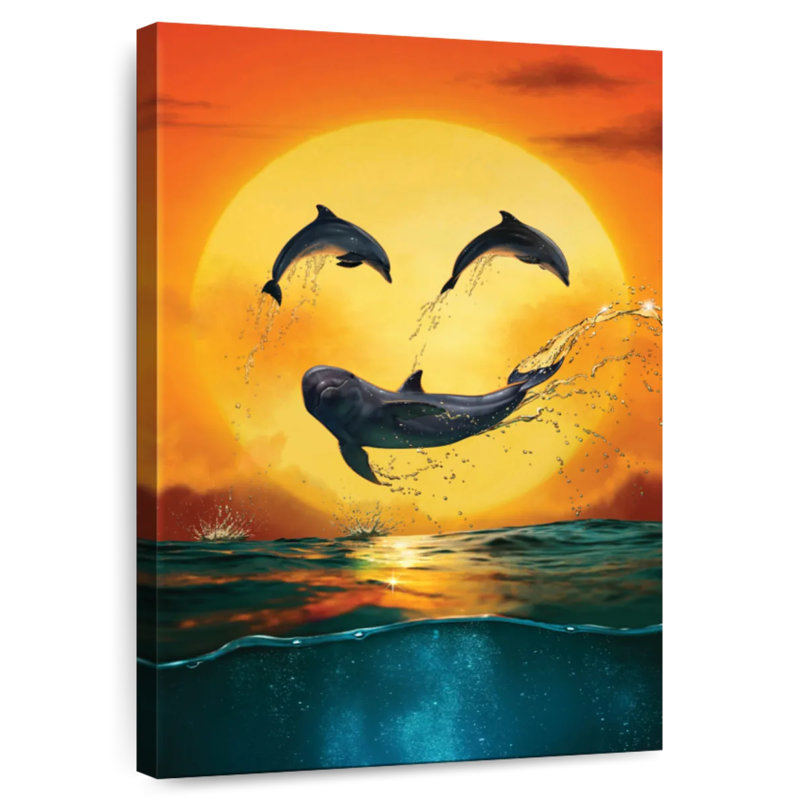 Brampt Dolphin Emoji, 36" H x 24" W