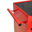 5 tiroirs, coffre à outils, rouge et noir, glissières de tiroir à roulement, rendement élevé, organisateur, roues universelles, système de verrouillage à clé avec chariot de rangement rouge et noir de 20 po, glissière pour utilisation intensive,