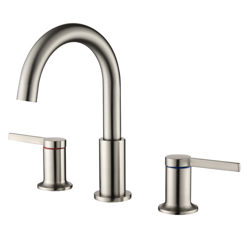Widespread Bathroom Faucet, Brushed Nickel