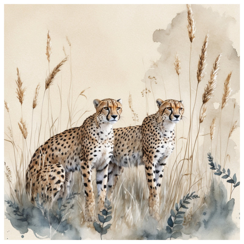 Toile tendue sur toile guépard dans de nombreuses tailles, 32 po x 32 po